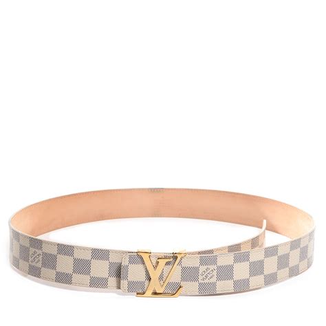 lv initiales damier azur belt|LV Initiales 30mm Reversible Belt Damier Azur .